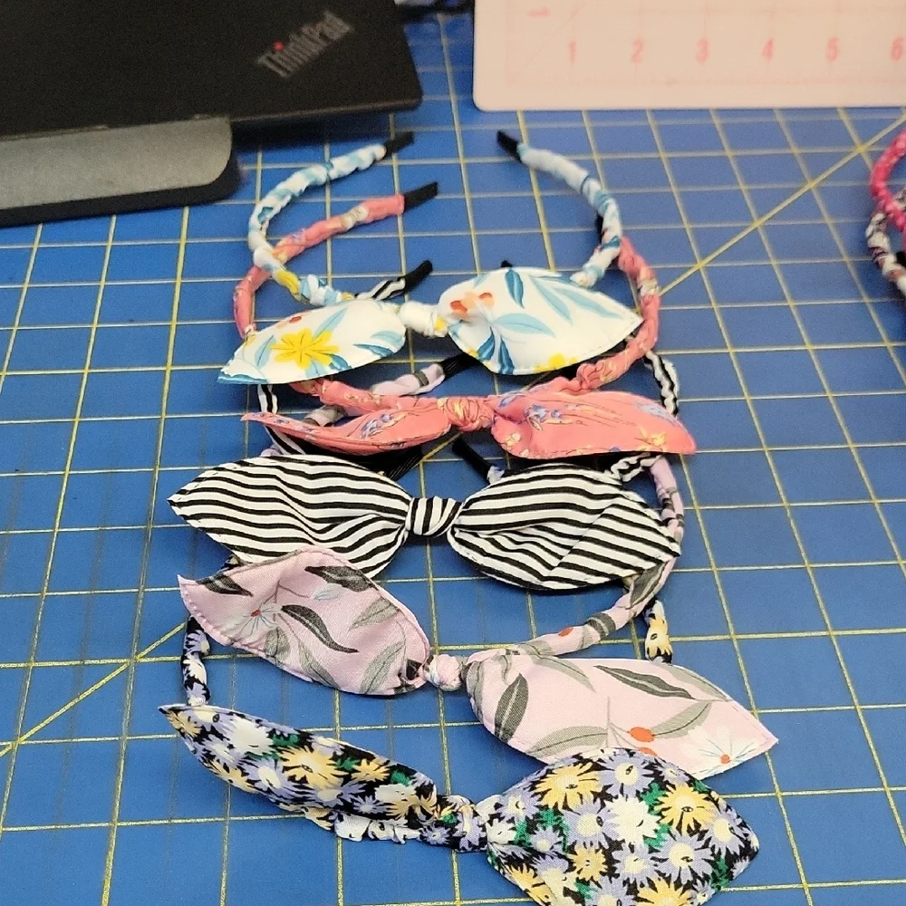 Floral and Striped Headband Set of 5 New #1